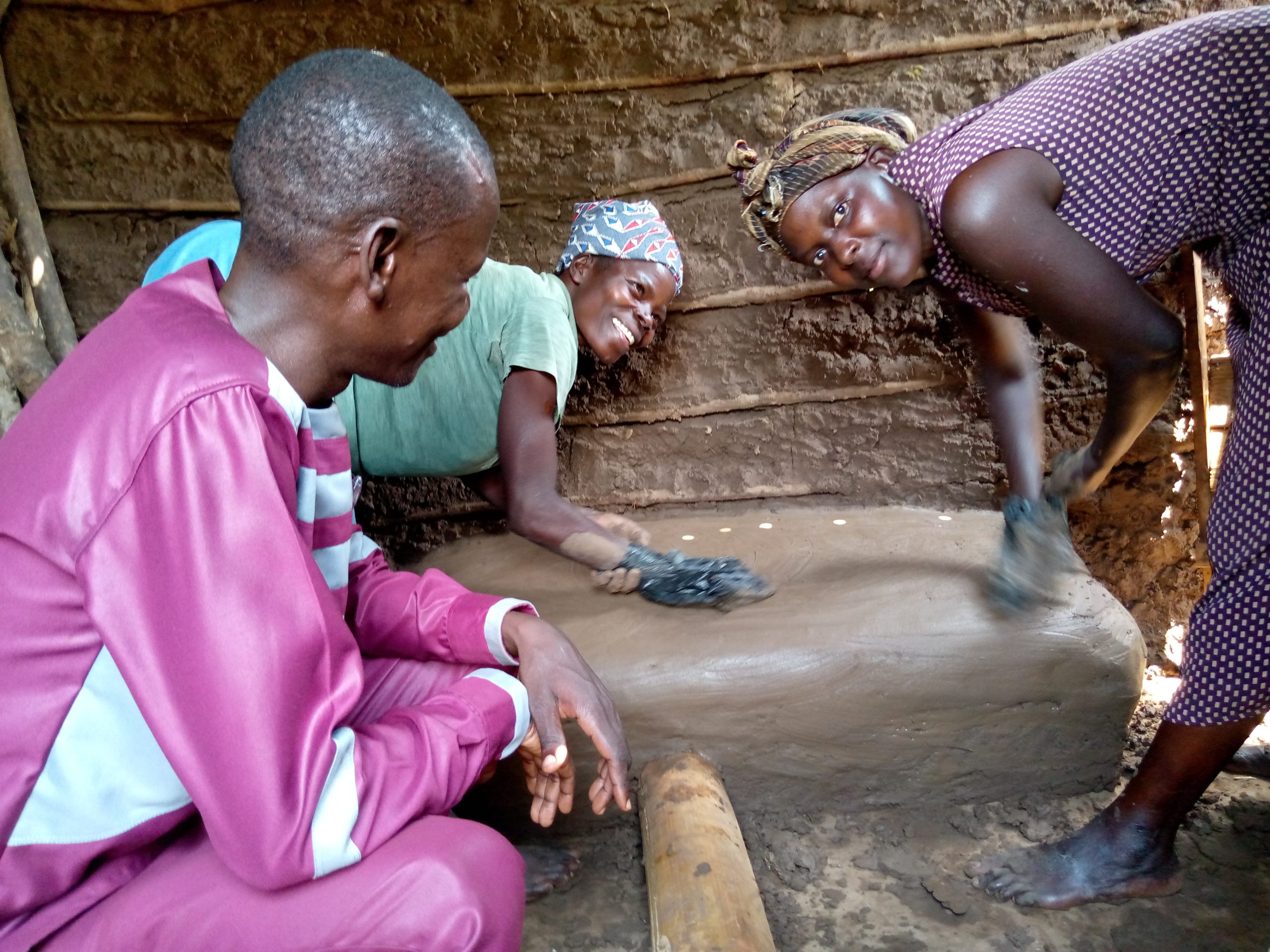 E.D undertaking support supervision on construction of Energy Saving Stoves in Osukuru Sub County - Tororo District